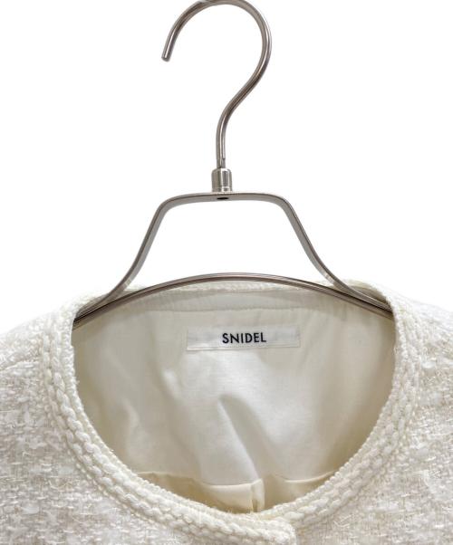 Snidel（スナイデル）Snidel (スナイデル) ツイードジャケット アイボリー サイズ:1の古着・服飾アイテム