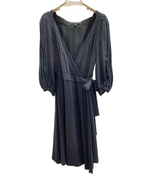 GUCCI（グッチ）GUCCI (グッチ) カシュクールワンピース ブラック サイズ:Mの古着・服飾アイテム