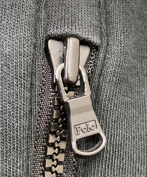 POLO RALPH LAUREN（ポロ・ラルフローレン）POLO RALPH LAUREN (ポロ・ラルフローレン) 裏起毛ジップパーカー ブラック×イエロー サイズ:Lの古着・服飾アイテム