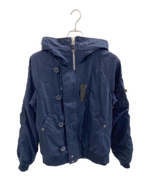 ALPHA INDUSTRIES（アルファインダストリーズ）ALPHA INDUSTRIES (アルファインダストリーズ) SHIPS (シップス) ミリタリージャケット ネイビー サイズ:Mの古着・服飾アイテム