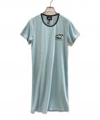 stussyステューシー）の古着「Barra Short Sleeve Mini Dress」｜スカイブルー