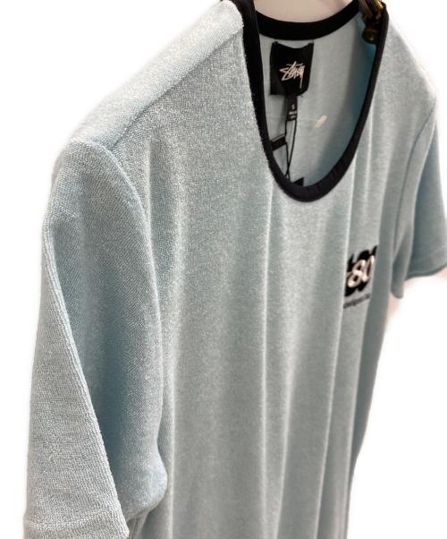 stussy（ステューシー）stussy (ステューシー) Barra Short Sleeve Mini Dress スカイブルー サイズ:S 未使用品の古着・服飾アイテム