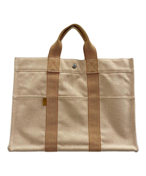 HERMES（エルメス）HERMES (エルメス) ニューフールトゥ・MMトートバッグ オレンジの古着・服飾アイテム