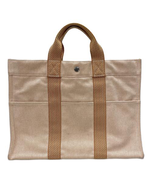 HERMES（エルメス）HERMES (エルメス) ニューフールトゥ・MMトートバッグ オレンジの古着・服飾アイテム