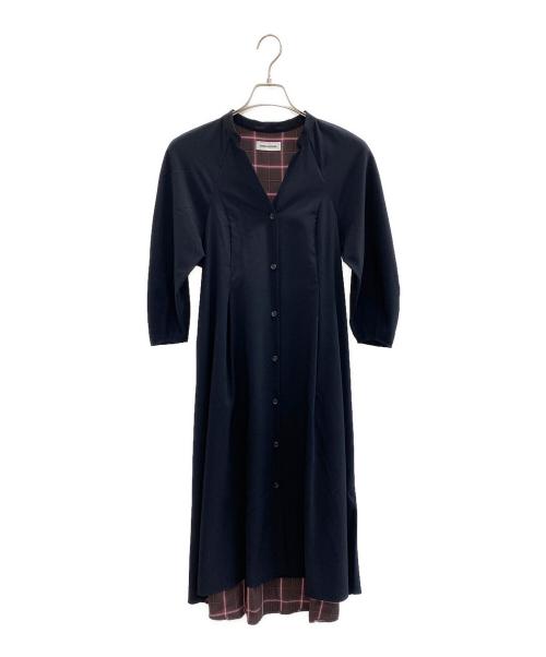 EMMEL REFINES（エメル リファインズ）EMMEL REFINES (エメル リファインズ) 長袖ワンピース ネイビー サイズ:Sの古着・服飾アイテム