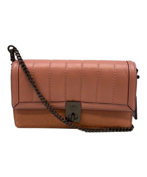 COACH（コーチ）COACH (コーチ) ハットン クラッチ ウィズ キルティング ピンクの古着・服飾アイテム