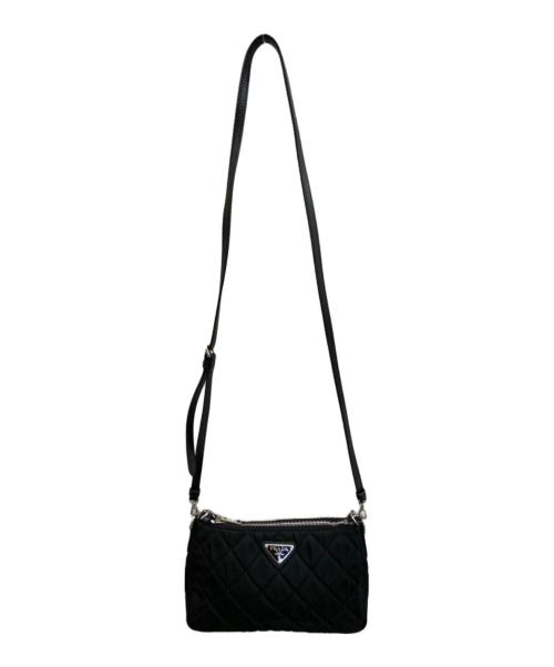 PRADA（プラダ）PRADA (プラダ) キルティングナイロン 2WAY チェーンハンドバッグ ブラックの古着・服飾アイテム
