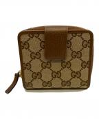 GUCCIグッチ）の古着「GGキャンバスミニウォレット」｜ブラウン