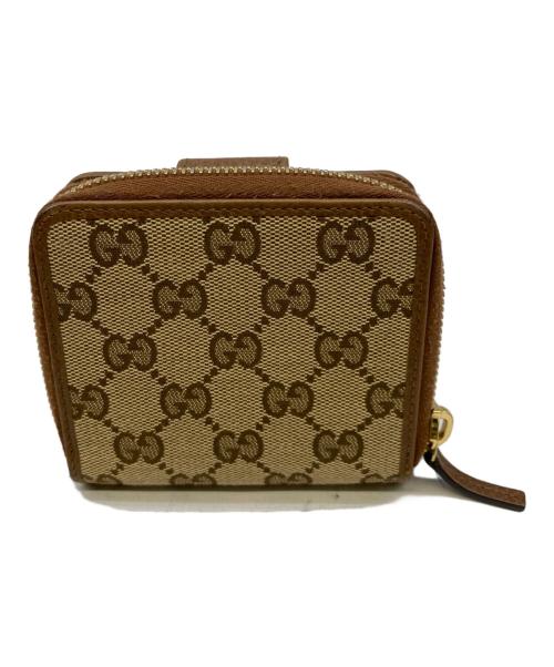 GUCCI（グッチ）GUCCI (グッチ) GGキャンバスミニウォレット ブラウンの古着・服飾アイテム