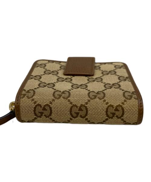GUCCI（グッチ）GUCCI (グッチ) GGキャンバスミニウォレット ブラウンの古着・服飾アイテム