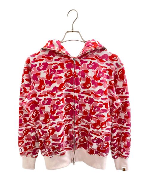 A BATHING APE（アベイシングエイプ）A BATHING APE (アベイシングエイプ) ジップパーカー ピンク サイズ:Mの古着・服飾アイテム