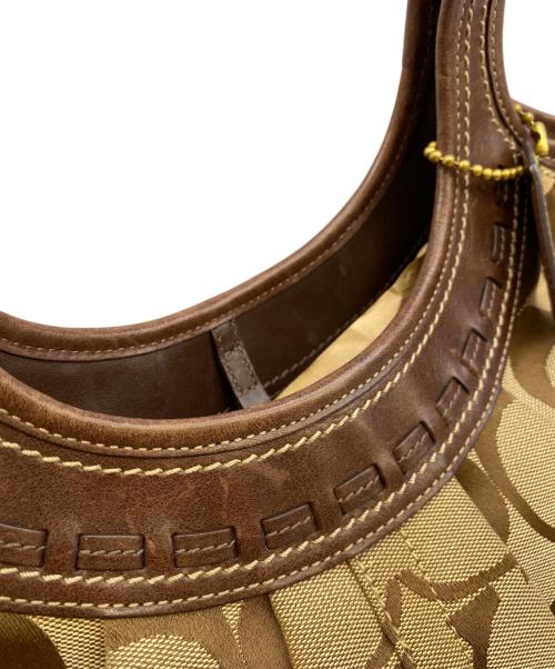 COACH（コーチ）COACH (コーチ) ワンショルダーバッグ ベージュ×ブラウンの古着・服飾アイテム