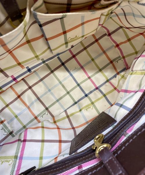 COACH（コーチ）COACH (コーチ) ワンショルダーバッグ ベージュ×ブラウンの古着・服飾アイテム