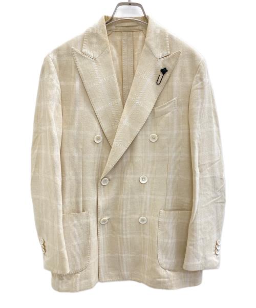 LARDINI（ラルディーニ）LARDINI (ラルディーニ) ダブルジャケット ベージュ サイズ:46の古着・服飾アイテム