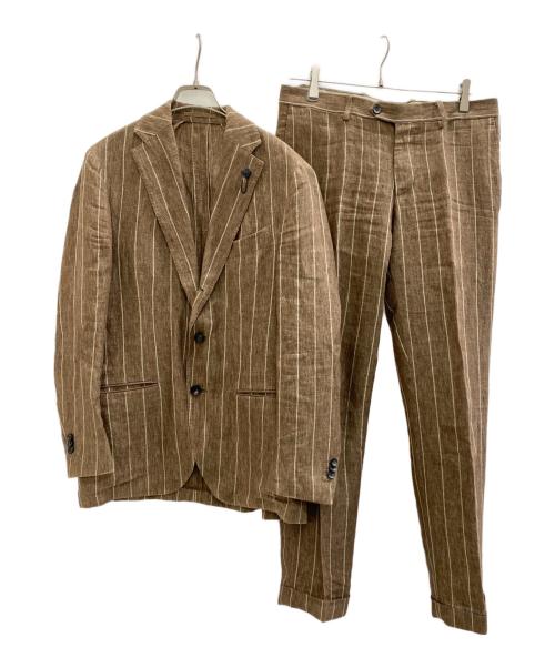LARDINI（ラルディーニ）LARDINI (ラルディーニ) リネンセットアップスーツ ブラウン サイズ:46の古着・服飾アイテム