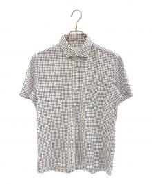 MACKINTOSH PHILOSOPHY（マッキントッシュ フィロソフィー）の古着「半袖シャツ」｜ホワイト×ネイビー