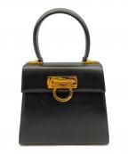 Salvatore Ferragamoサルヴァトーレ フェラガモ）の古着「ガンチーニ 2WAYハンドバッグ・ショルダーバッグ」｜ブラック