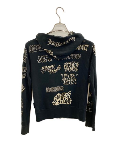 Hysteric Glamour（ヒステリックグラマー）Hysteric Glamour (ヒステリックグラマー) ジップパーカー ブラック×ベージュ サイズ:Freeの古着・服飾アイテム