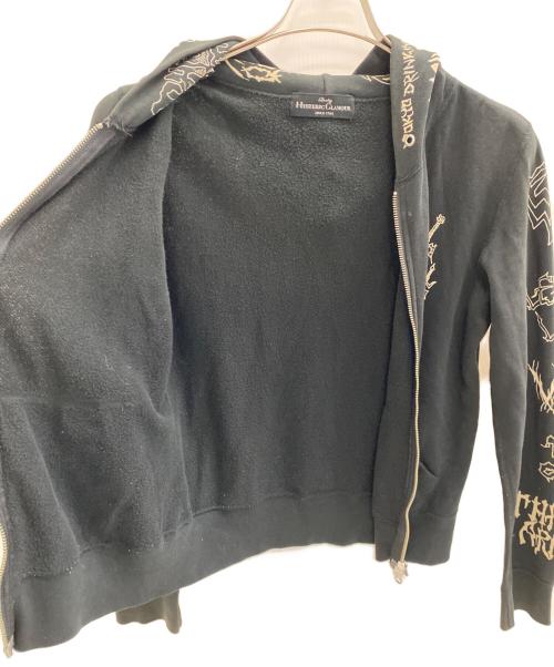 Hysteric Glamour（ヒステリックグラマー）Hysteric Glamour (ヒステリックグラマー) ジップパーカー ブラック×ベージュ サイズ:Freeの古着・服飾アイテム