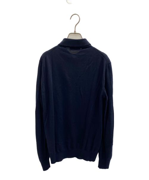 LARDINI（ラルディーニ）LARDINI (ラルディーニ) 長袖ポロシャツ ネイビー サイズ:Sの古着・服飾アイテム