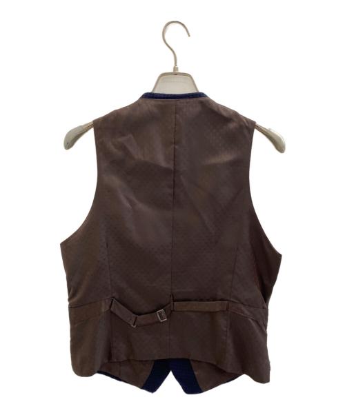 YOHJI YAMAMOTO（ヨウジヤマモト）YOHJI YAMAMOTO (ヨウジヤマモト) ベスト ネイビー×ブラウン サイズ:Mの古着・服飾アイテム
