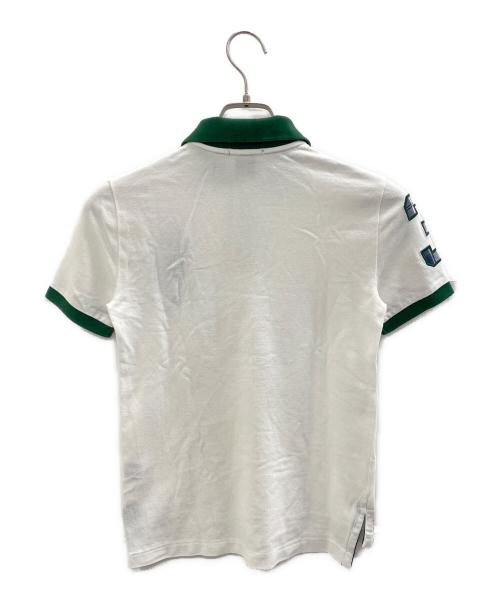 POLO RALPH LAUREN（ポロ・ラルフローレン）POLO RALPH LAUREN (ポロ・ラルフローレン) ポロシャツ ホワイト×グリーン サイズ:Sの古着・服飾アイテム