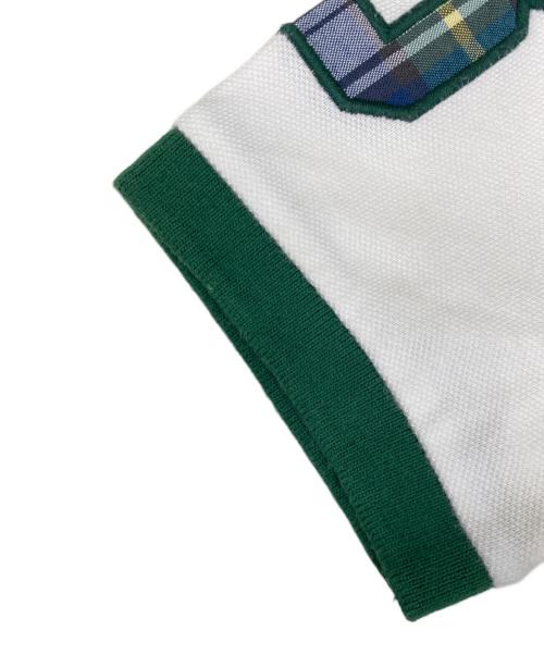 POLO RALPH LAUREN（ポロ・ラルフローレン）POLO RALPH LAUREN (ポロ・ラルフローレン) ポロシャツ ホワイト×グリーン サイズ:Sの古着・服飾アイテム