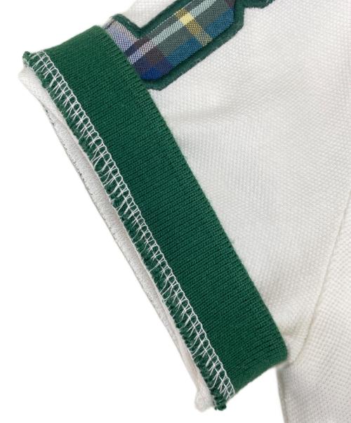 POLO RALPH LAUREN（ポロ・ラルフローレン）POLO RALPH LAUREN (ポロ・ラルフローレン) ポロシャツ ホワイト×グリーン サイズ:Sの古着・服飾アイテム