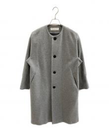 GALERIE VIE（ギャルリーヴィー）の古着「ノーカラーカシミヤコート」｜グレー