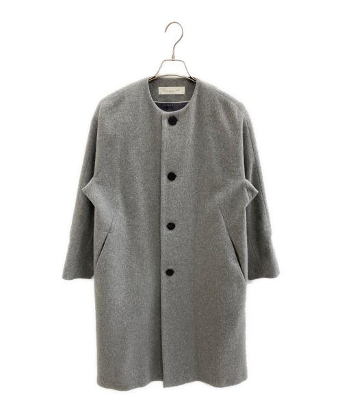 GALERIE VIE（ギャルリーヴィー）GALERIE VIE (ギャルリーヴィー) ノーカラーカシミヤコート グレー サイズ:36の古着・服飾アイテム