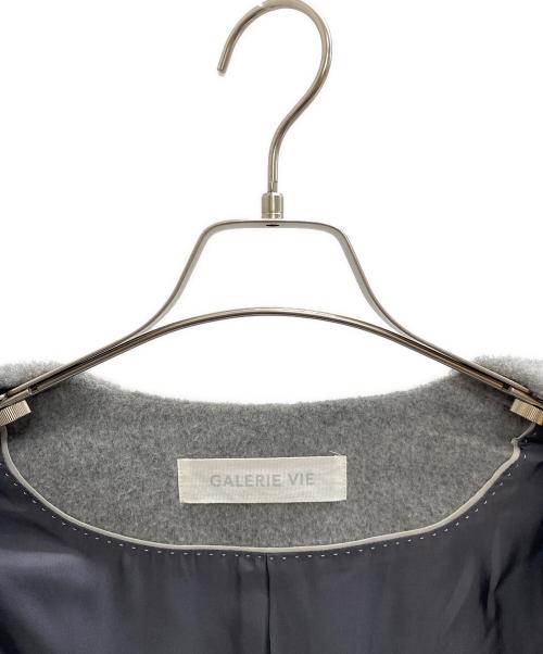 GALERIE VIE（ギャルリーヴィー）GALERIE VIE (ギャルリーヴィー) ノーカラーカシミヤコート グレー サイズ:36の古着・服飾アイテム