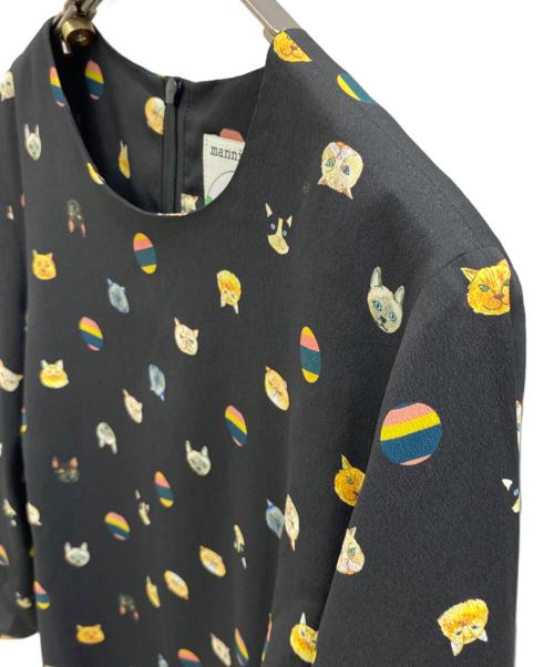 mannine（マンナイン）mannine (マンナイン) 長袖ワンピース ブラック サイズ:Sの古着・服飾アイテム