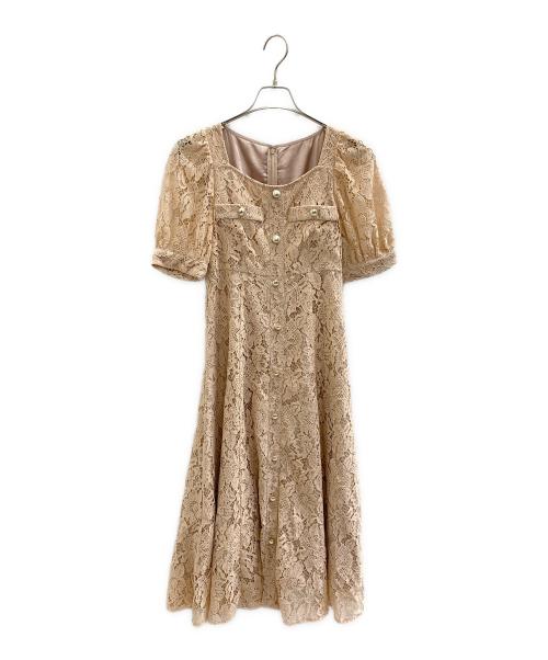 PROPORTION BODY DRESSING（プロポーションボディドレッシング）PROPORTION BODY DRESSING (プロポーションボディドレッシング) フロントボタンレースワンピース ピンク サイズ:PSの古着・服飾アイテム