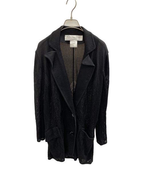 Christian Dior（クリスチャン ディオール）Christian Dior (クリスチャン ディオール) 90's ラメ糸 ニットジャケット ブラック サイズ:Lの古着・服飾アイテム