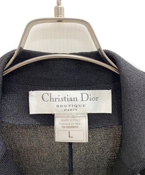 Christian Dior（クリスチャン ディオール）Christian Dior (クリスチャン ディオール) 90's ラメ糸 ニットジャケット ブラック サイズ:Lの古着・服飾アイテム