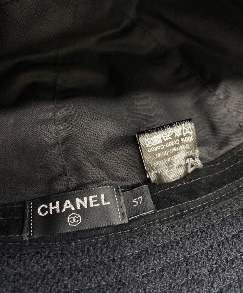 CHANEL（シャネル）CHANEL (シャネル) バケットハット ブラック サイズ:57の古着・服飾アイテム