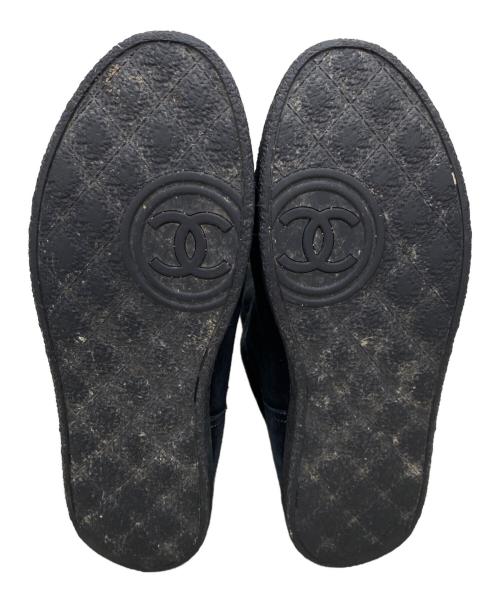 CHANEL（シャネル）CHANEL (シャネル) スウェードキルティング ショートブーツ ブラック サイズ:38の古着・服飾アイテム