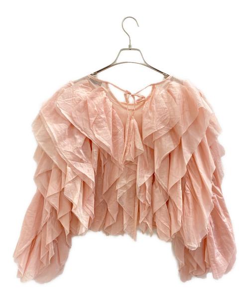 Sister Jane（シスタージェーン）Sister Jane (シスタージェーン) Romanced Ruffle Top ピンク サイズ:Sの古着・服飾アイテム