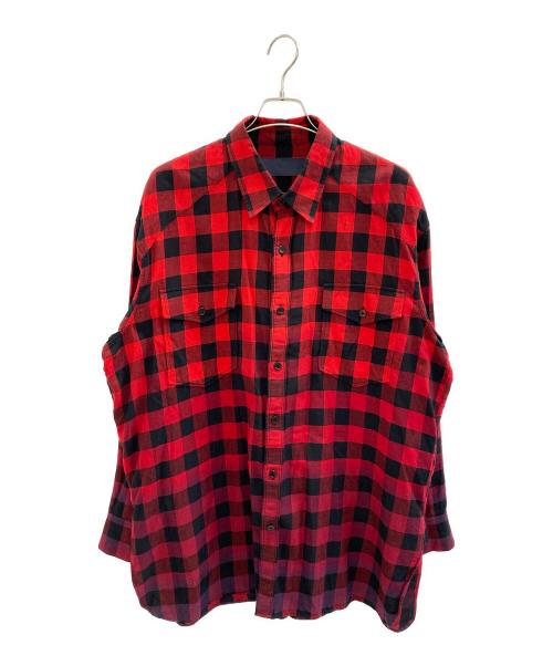 JUUN.J（ジュン・ジー）JUUN.J (ジュン・ジー) 長袖シャツ レッド サイズ:44の古着・服飾アイテム