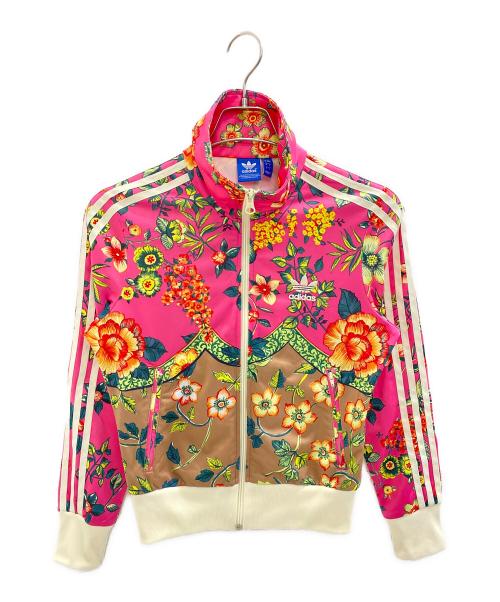 adidas（アディダス）adidas (アディダス) ボタニカル・トラックジャケット ショッキングピンク サイズ:Lの古着・服飾アイテム