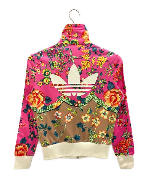 adidas（アディダス）adidas (アディダス) ボタニカル・トラックジャケット ショッキングピンク サイズ:Lの古着・服飾アイテム