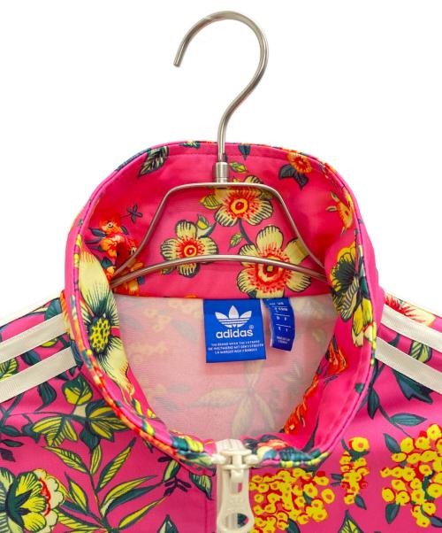 adidas（アディダス）adidas (アディダス) ボタニカル・トラックジャケット ショッキングピンク サイズ:Lの古着・服飾アイテム