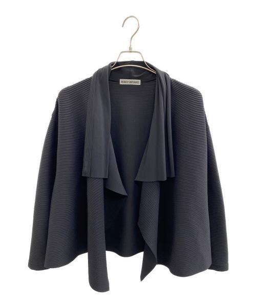 ISSEY MIYAKE（イッセイミヤケ）ISSEY MIYAKE (イッセイミヤケ) ドレープ プリーツ カーディガン ブラック サイズ:2の古着・服飾アイテム