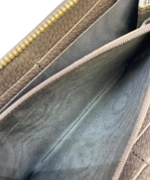 GUCCI（グッチ）GUCCI (グッチ) GGジップアラウンドウォレット ブラウンの古着・服飾アイテム