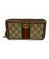 GUCCI（グッチ）の古着「GGジップアラウンドウォレット」｜ブラウン