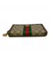中古・古着 GUCCI (グッチ) GGジップアラウンドウォレット ブラウン：18000円