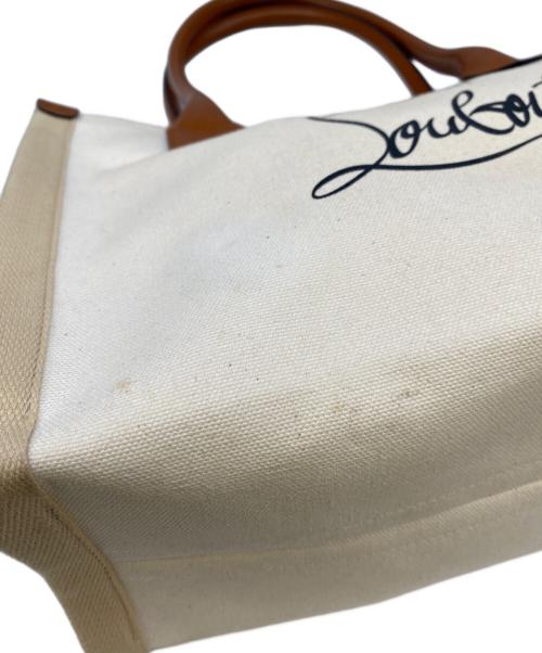 Christian Louboutin（クリスチャン・ルブタン）Christian Louboutin (クリスチャン・ルブタン) トートバッグ ブラウン×ベージュの古着・服飾アイテム