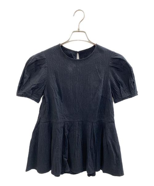 Aveniretoile（アベニールエトワール）Aveniretoile (アベニールエトワール) 半袖ブラウス ブラック サイズ:34の古着・服飾アイテム