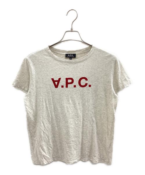A.P.C.（アーペーセー）A.P.C. (アーペーセー) 半袖カットソー レッド×ホワイト サイズ:Mの古着・服飾アイテム