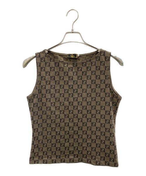 FENDI（フェンディ）FENDI (フェンディ) ノースリーブカットソー ブラウン サイズ:44の古着・服飾アイテム
